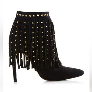Express studded fringe ankle boots size 7